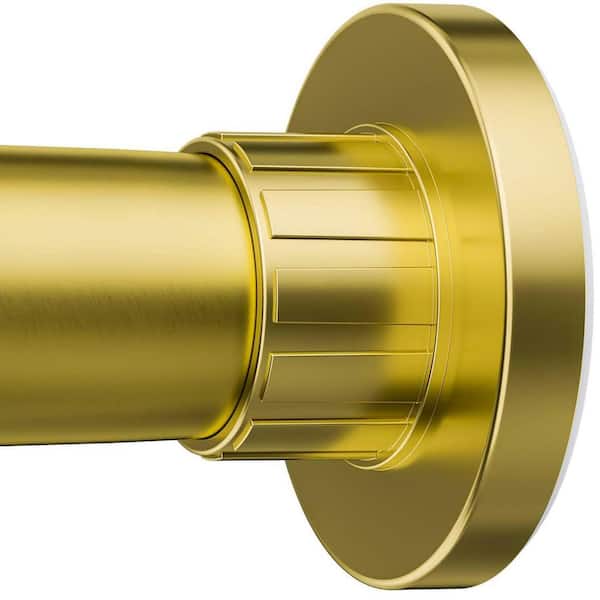32 in. to 80 in. Metal Adjustable Tension Shower Curtain Rod in Gold, No Drill, Non Slip, Rustproof