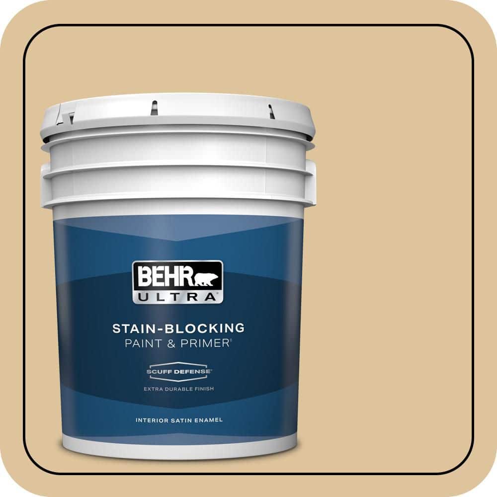 5 gal. #S300-3 Almond Cookie Extra Durable Satin Enamel Interior Paint & Primer price history on PriceWatchPro
