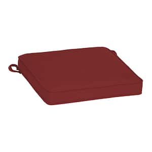 Oasis 19 in. x 19 in. Square Outdoor Seat Cushion in Classic Red