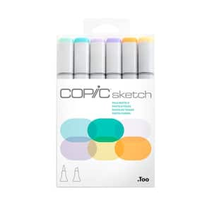 Sketch Marker Set, Pale Pastels, (6-Colors)