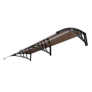 Window Door Awning Canopy, 80 in. x 40 in. Polycarbonate, UV & Weather Protection Awning, Snow, UPF 50+