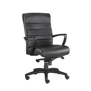 Zabrina Black Leather Side Chair