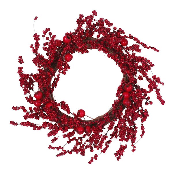Tatahance Red Mixed Berry Flower Wall Decal 23.5 in. x 24 in.