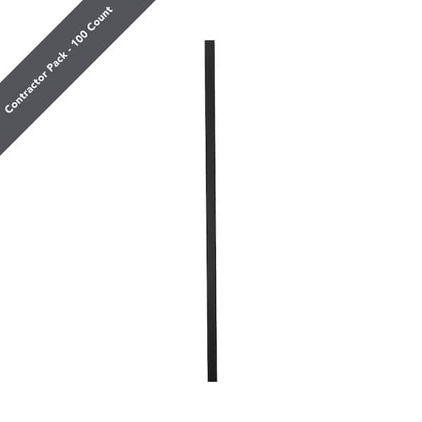 Deckorators 32 in. x .75 in. Textured Black Aluminum Square-Shaped Estate Baluster (100-Pack)