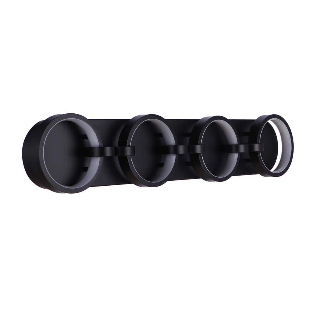 Context 32.88 in. 4-Light Flat Black Finish Integrated LED Vanity Light Bar with Ring Shaped Lights price history on PriceWatchPro