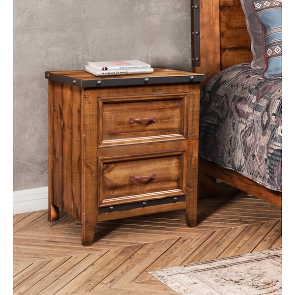 rustic oak bedside cabinets