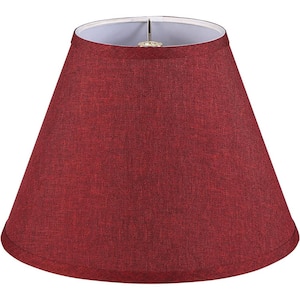 Mix and Match 9 in. Burgundy Burlap Empire Lamp Shade with Spider Fitter