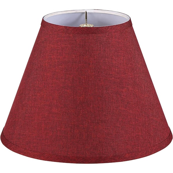 Aspen Creative Mix and Match 9 in. Burgundy Burlap Empire Lamp Shade with Spider Fitter