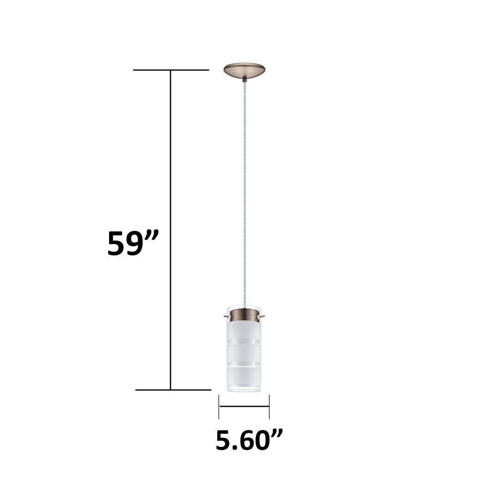 Olvero Modern Satin Nickel Mini LED Pendant Light