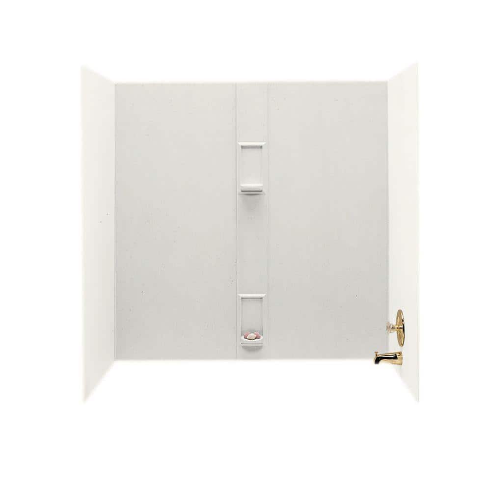 30 in. x 60 in. x 60 in. 5-Piece Easy Up Adhesive Alcove Tub Surround in Bisque price history on PriceWatchPro