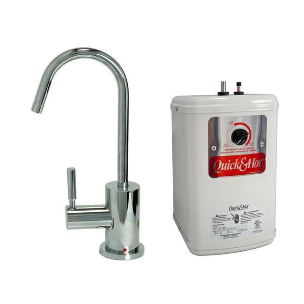 Unbranded Single-Handle Hot Water Dispenser Faucet with Heating Tank in Polished Chrome