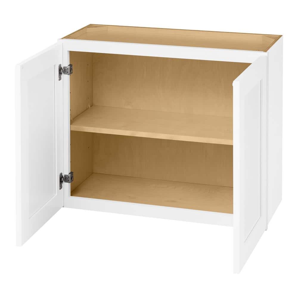 Alpine White Shaker 30" Plywood Wall Bridge Cabinet