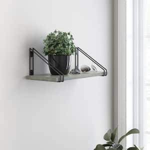 8.58 in. Black Wire Frame Decorative Shelf Bracket for Wood Shelving (2-Pack)