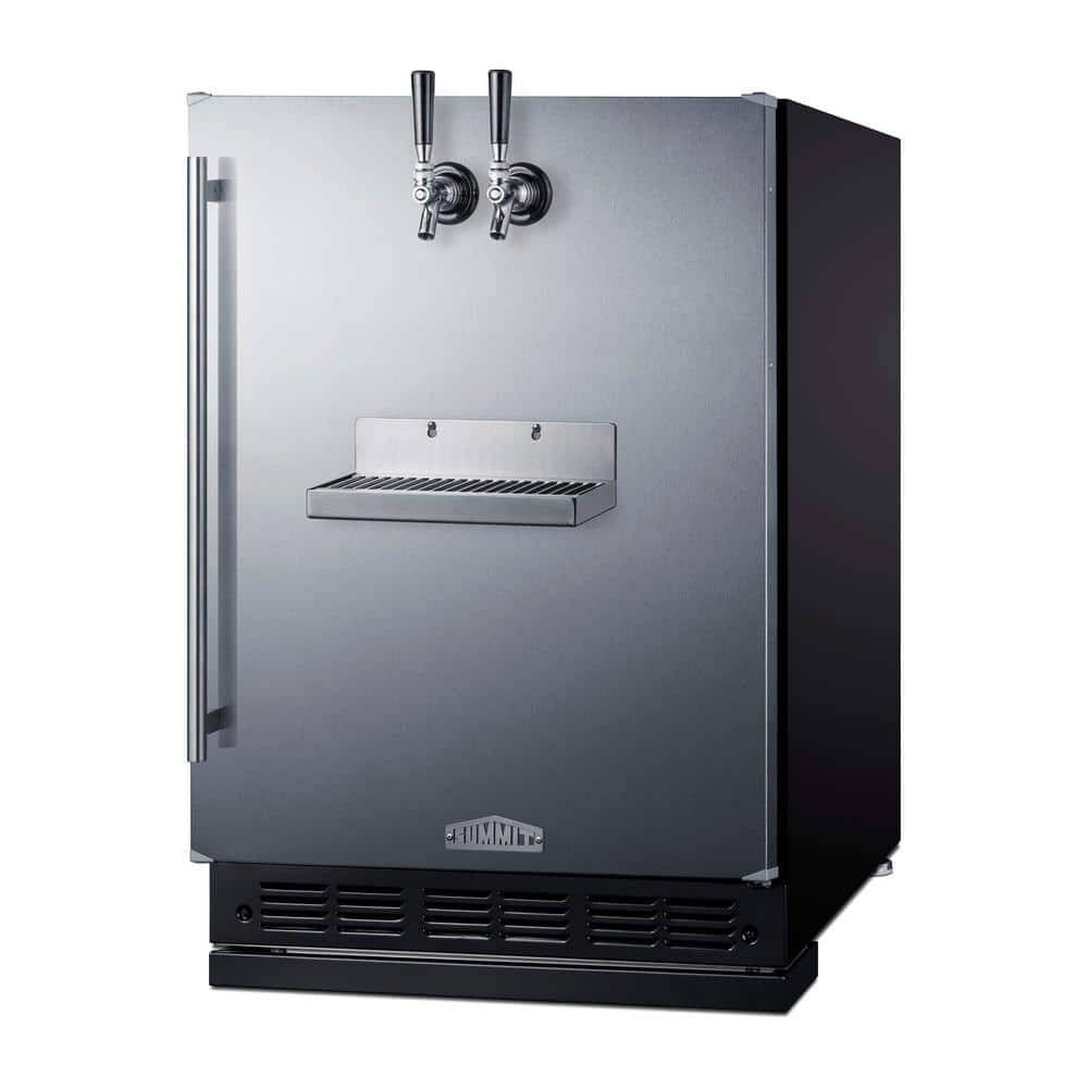 Stainless Steel Dual Tap Commercial Built-In Beer Kegerator