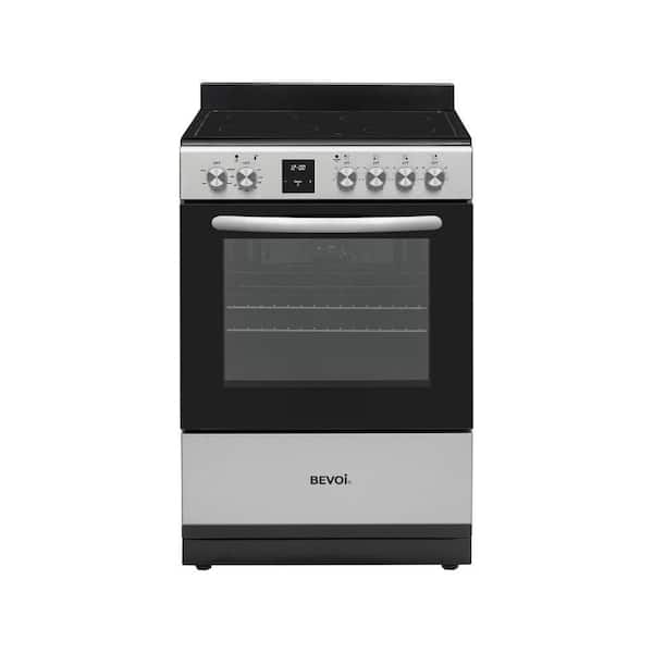 24 in. 2.6 cu. ft. Freestanding Electric Range 4-Elements in Stainless Steel