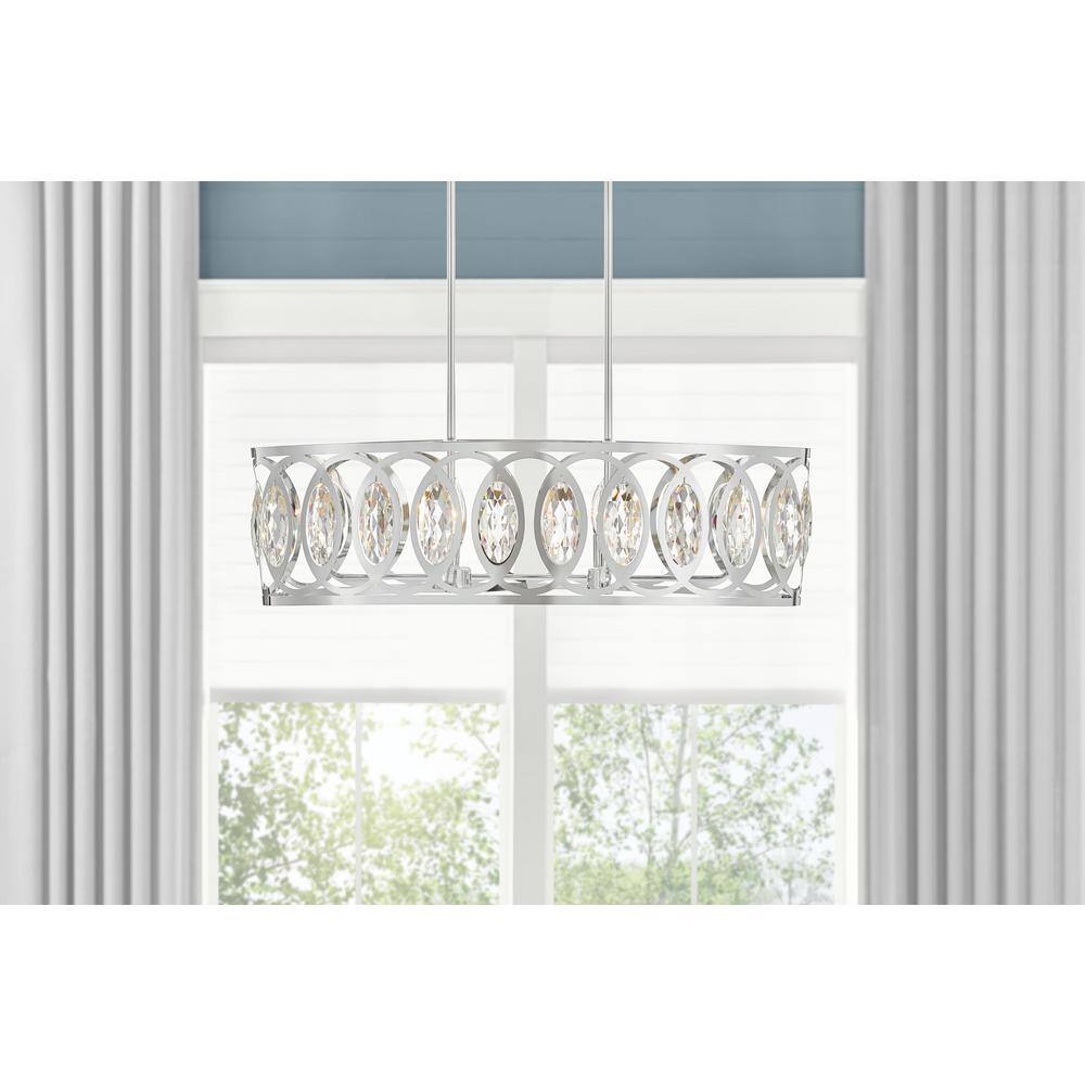 Westchester 6-Light Chrome Oval Crystal Chandelier price history on PriceWatchPro