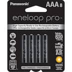 Panasonic eneloop pro AAA High Capacity Ni-MH Rechargeable Batteries  (8-Pack) PBK4HCCA8BA - The Home Depot