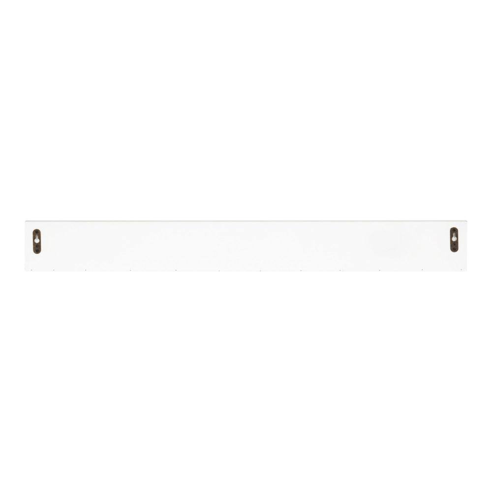 White Beaded Floating Wall Shelf, 36-Inch MDF