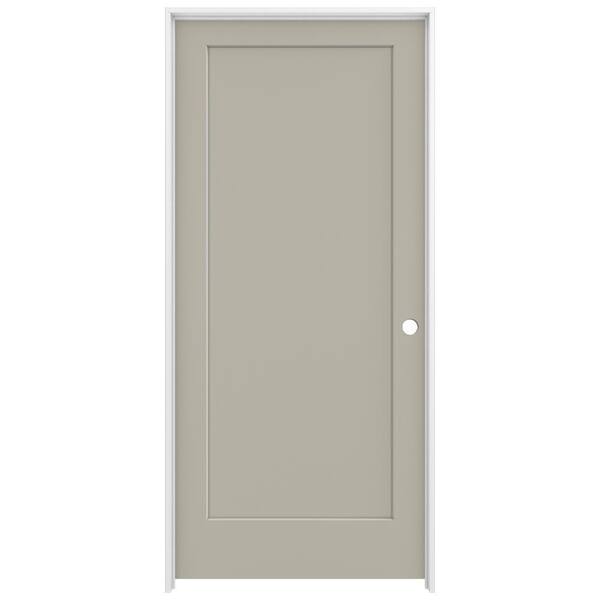 JELD-WEN 36 in. x 80 in. Madison Desert Sand Left-Hand Smooth Solid Core Molded Composite MDF Single Prehung Interior Door