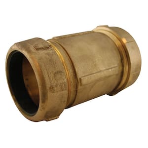 2 in. IPS Bronze Coated Brass Compression Coupling (5 in. Length) for Pipe Repair