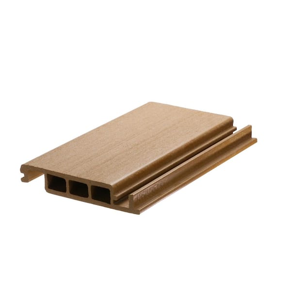 Water-Shedding 1 in. x 6 in. x 16 ft. Cedar Interlocking Composite Deck Board