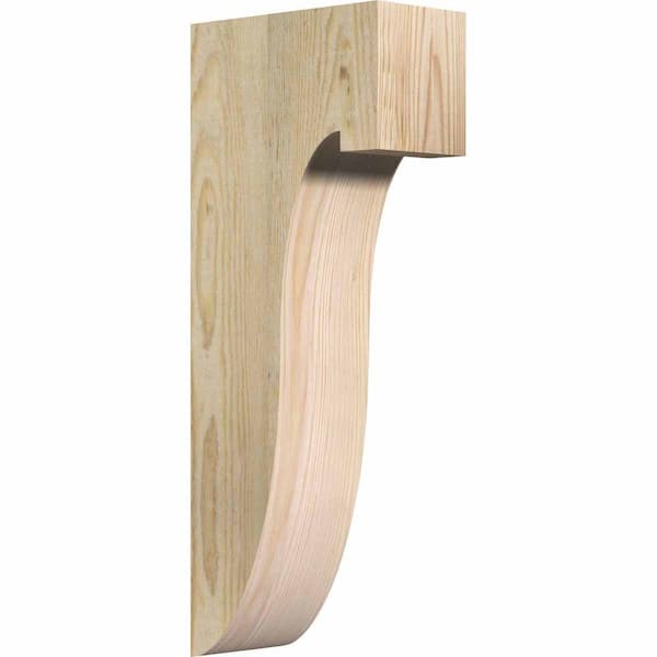Ekena Millwork 4 in. x 8 in. x 20 in. Douglas Fir Del Monte Rough Sawn Corbel