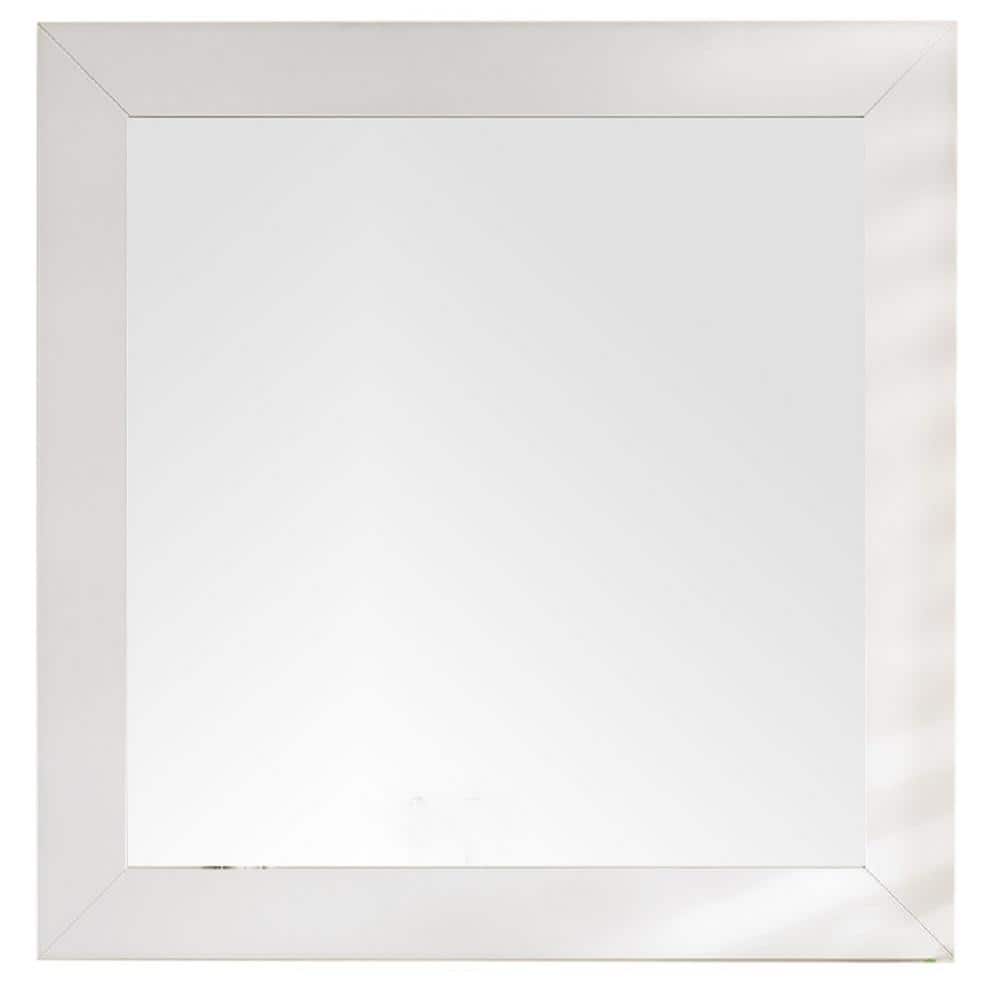 Weston 40 in. W x 40 in. H Rectangular Framed Wall Mount Mirror in Bright W