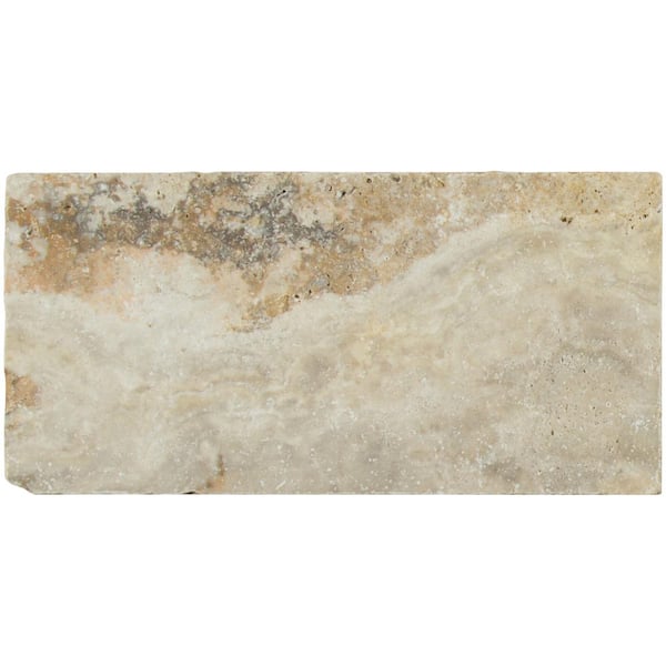 MSI Porcini Gold 2 cm. x 16 in. x 24 in. Tumbled Travertine Paver Tile 2.66 sq. ft.)