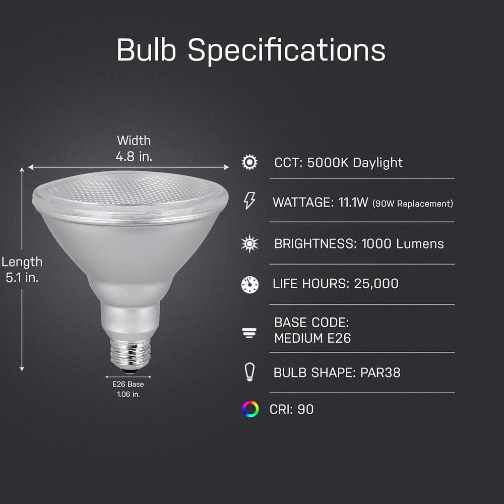 Feit 120W Equivalent Daylight Dimmable PAR38 LED Bulb