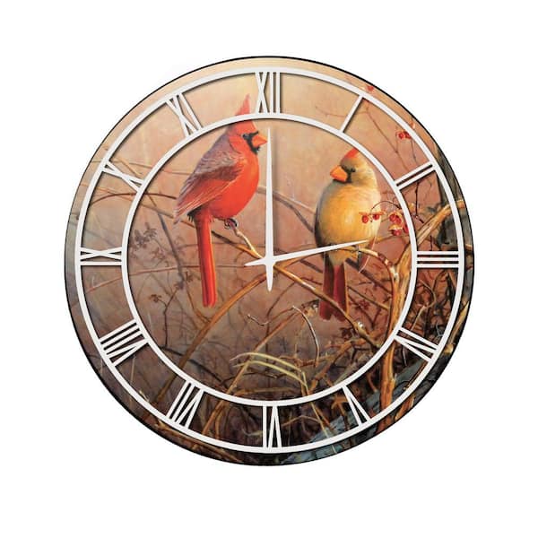 Unbranded "Frankley Scarlet" Full Coverage Art and White Numbers Imaged Wall Clock
