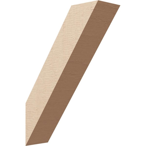 Ekena Millwork 5 in. x 22 in. x 16 in. Traditional Rough Cedar Woodgrain Timberthane Polyurethane Knee Brace, Primed