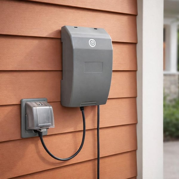 200-Watt Outdoor Plastic Landscape Lighting Transformer