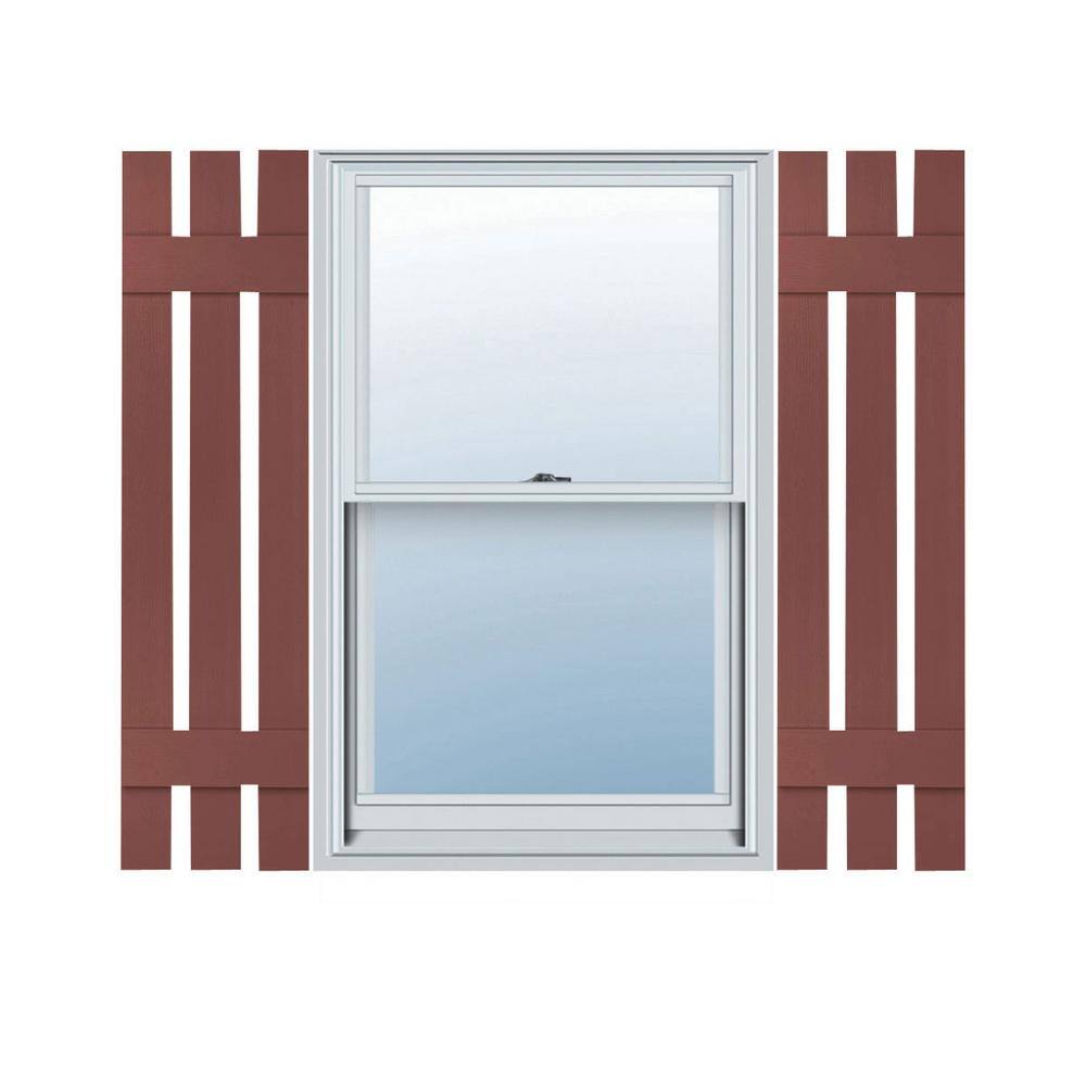 12 in. W x 33 in. H TailorMade Three Board Spaced (2 Batten), Board-n-Batten Shutters - Burgundy Red price history on PriceWatchPro