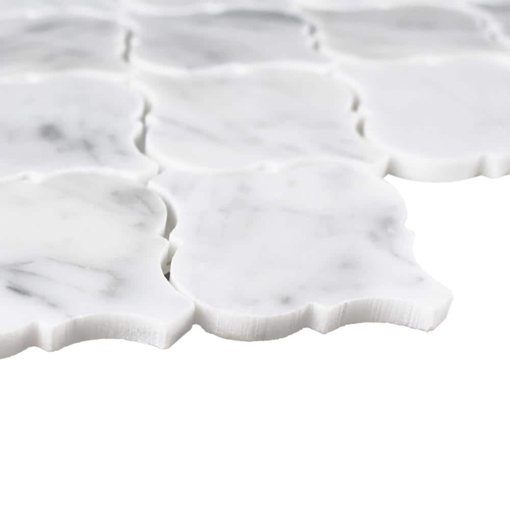 Carrara White Arabesque Natural Stone Mosaic Tile