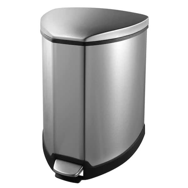 Household Essentials 1.25 Gal. Indoor Trash Can in Stainless