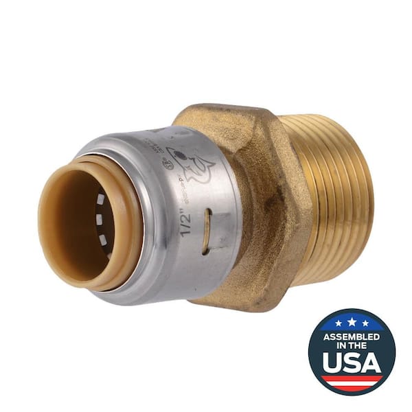 Max 1/2 in. Push-to-Connect x 3/4 in. MIP Brass Reducing Adapter Fitting