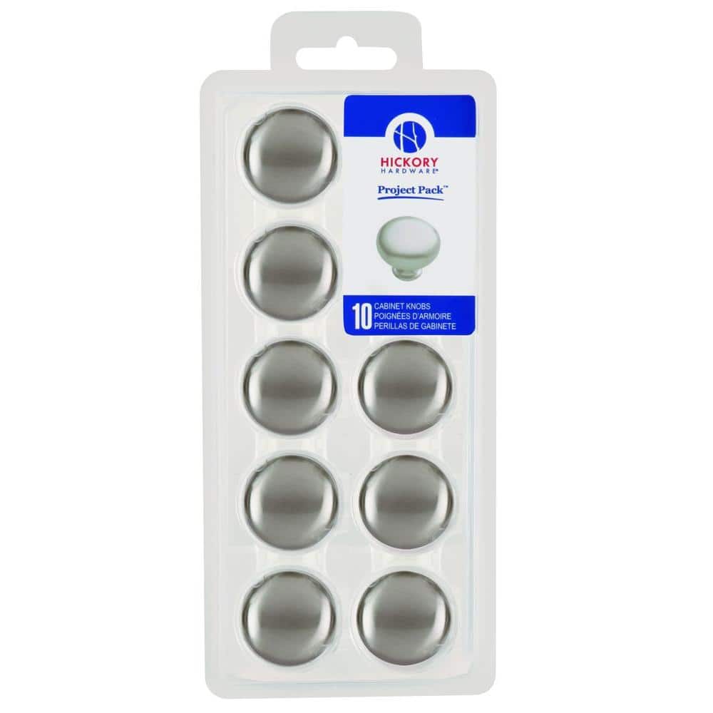 Project Pack 1-1/4 in. Satin Nickel Cabinet Knobs (10-Pack) price history on PriceWatchPro
