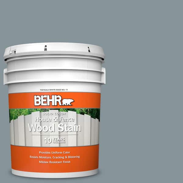 BEHR PREMIUM 5 gal. #SC-119 Colony Blue Solid Color Waterproofing Exterior  Wood Stain and Sealer 501105 - The Home Depot