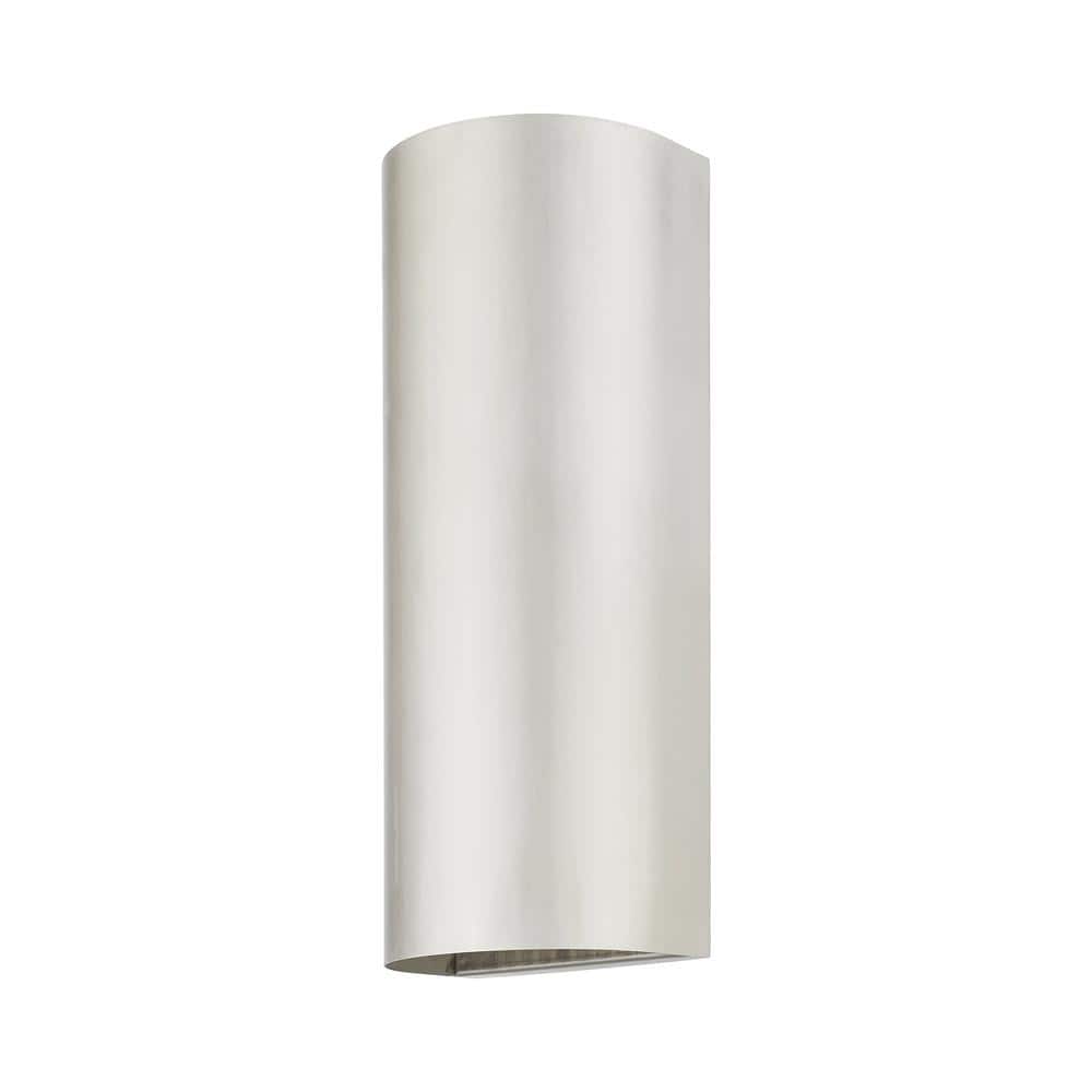 Bond Brushed Nickel Half Cylinder Outdoor Wall Sconce