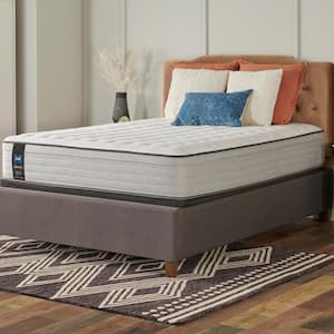 Posturepedic Netherton 13 in. Firm Innersping Faux Top Twin Mattress Set with 9 in. Foundation