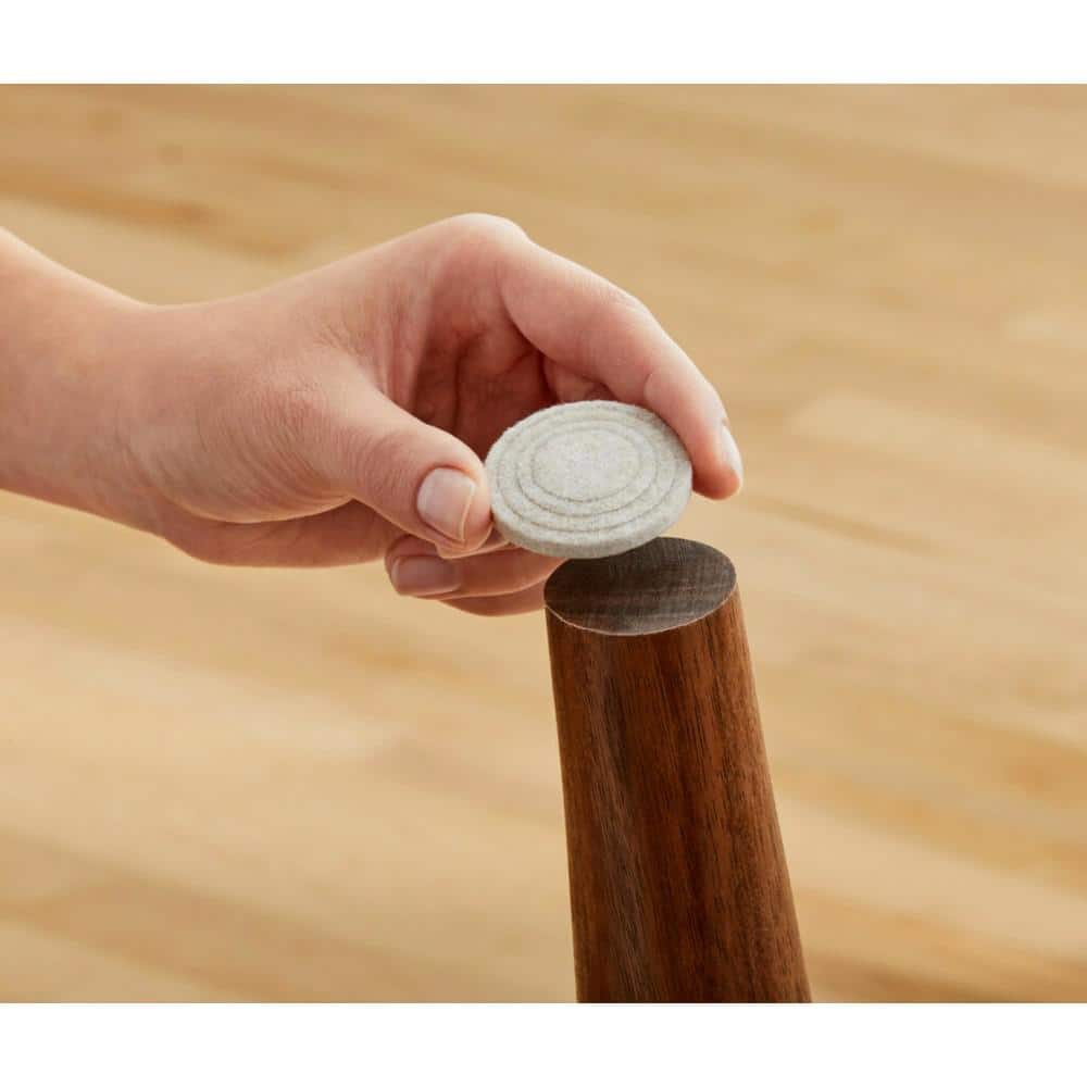 Beige Self-Adhesive Felt Furniture Pads, 1.5 inch, Pack of 20