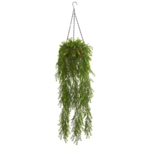 3 ft. Indoor Willow Artificial Plant Hanging Basket
