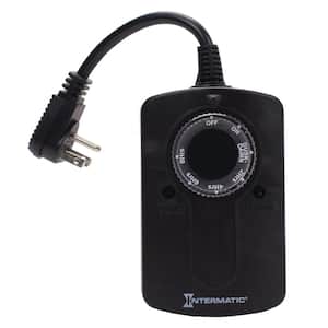 Woods 15-Amp Outdoor Plug-In Photocell Light Sensor 6-Outlet Yard Stake ...
