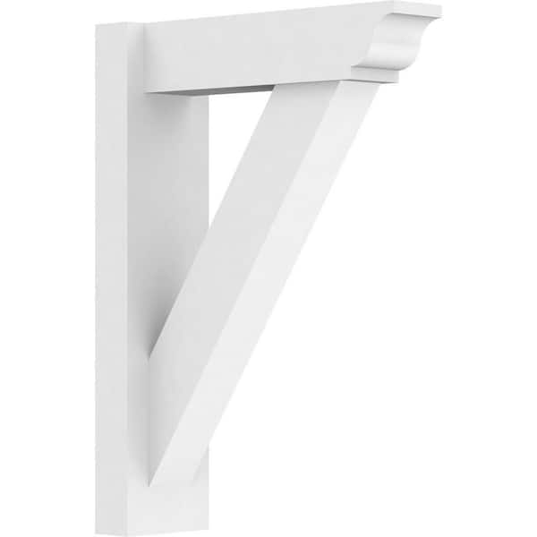 Ekena Millwork Traditional 5 in. W x 22 in. H x 16 in. D Signature Urethane Polyurethane Outlooker with Traditional Ends