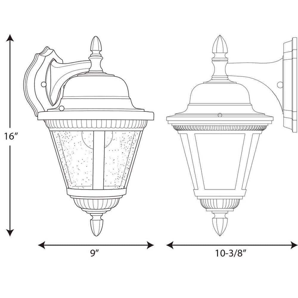 Antique Bronze LED Outdoor Wall Lantern Sconce