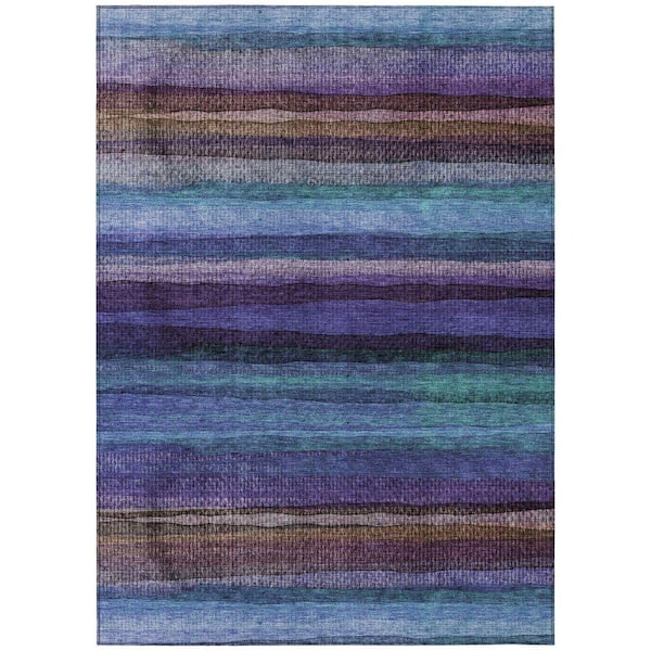 Chantille Machine Washable Indoor/Outdoor Abstract ACN2093 Blue 2 ft. 6 in. x 3 ft. 10 in. Area Rug