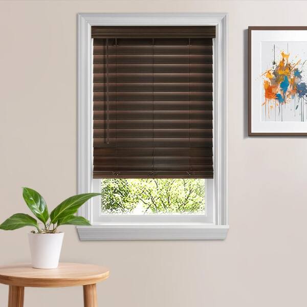 Home Decorators Collection Espresso Cordless Premium Faux Wood