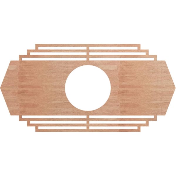 Ekena Millwork 0.25 in. x 36 in. x 18 in. Wood (Cherry) Medallion Moulding