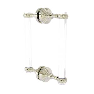 Pacific Grove 8 in. Back to Back Shower Door Pull with Twisted Accents in Polished Nickel