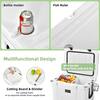 Costway 55 Quart Cooler Portable Ice Chest W/ Cutting Board Basket For  Camping White : Target